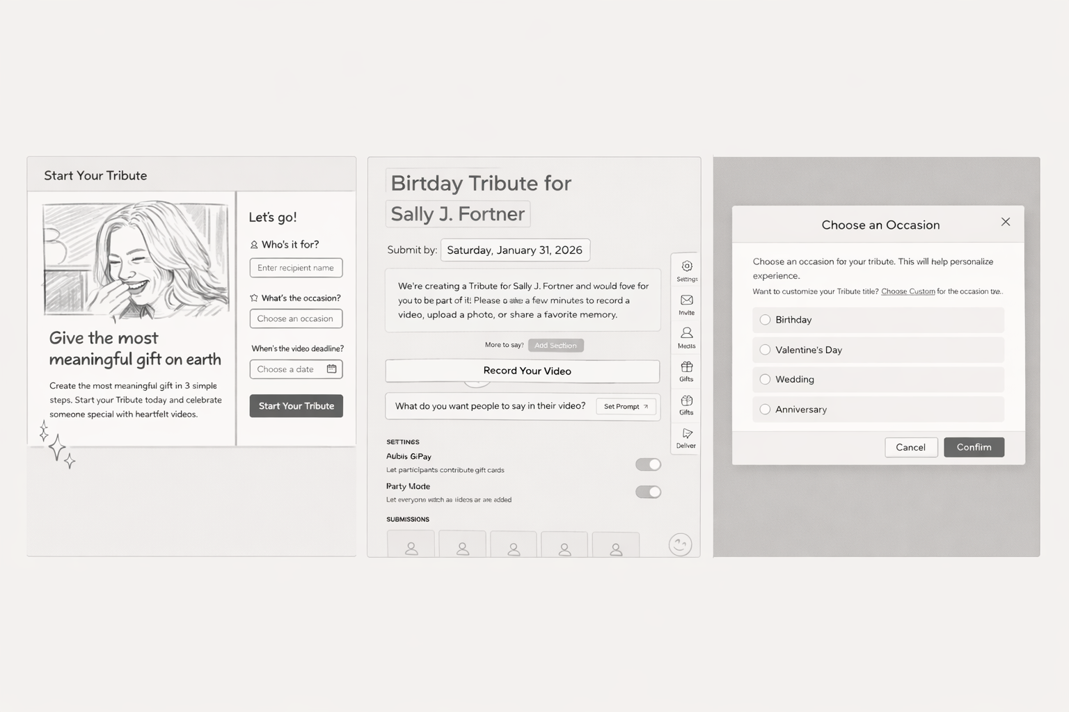 Early sketch exploration.